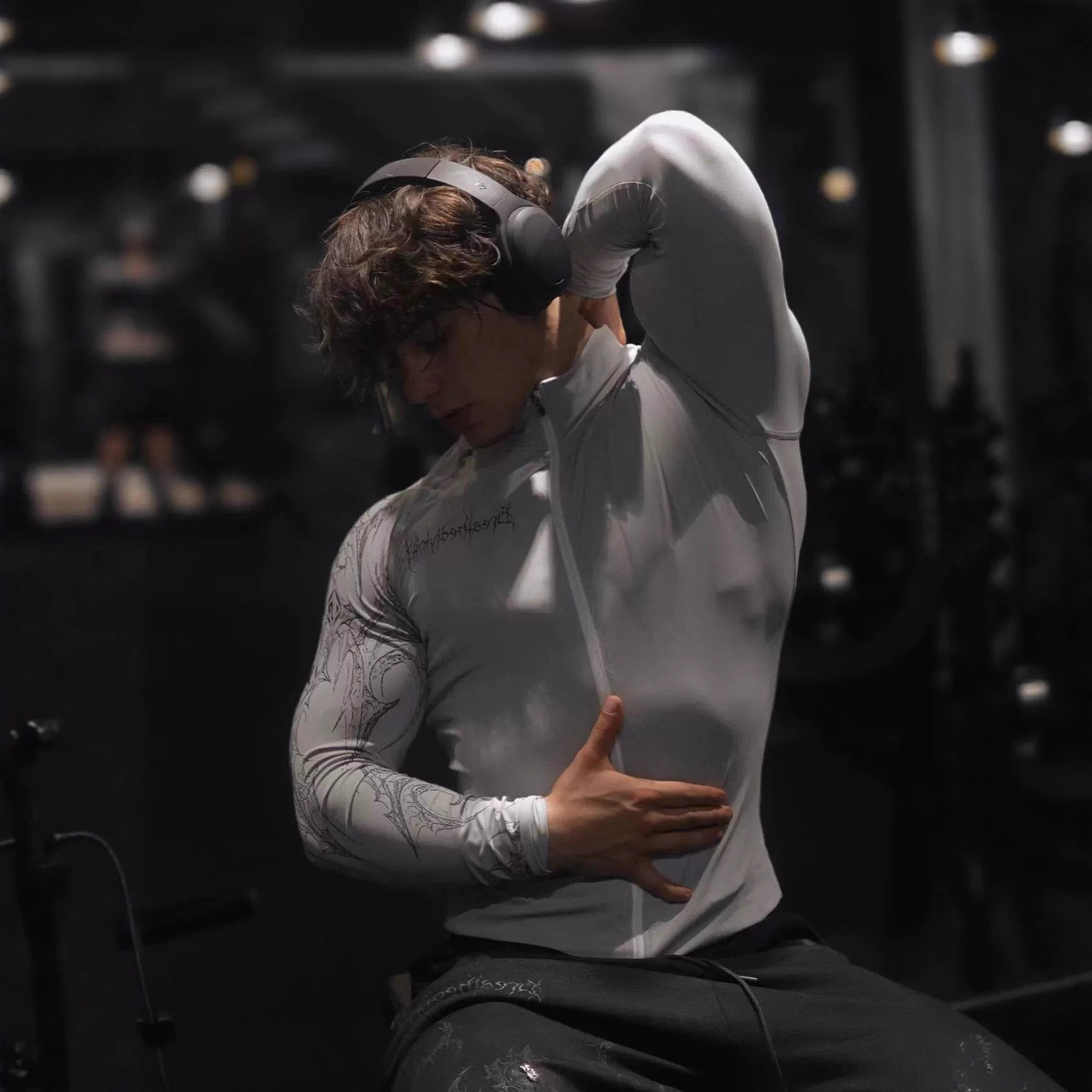 Breathedivinity's Popular Cross-border Autumn Fitness Long-sleeve Men's High-elasticity Tight-fitting Top With Half-zip 008_viptrois.com