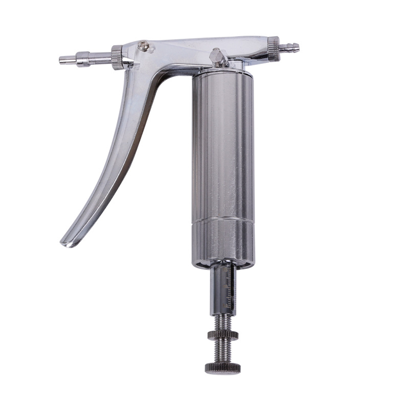 Dispositivo de inyección de vacuna continua para pato ganso pollo ajustable veterinario Dispositivo de inyección en serie pistola de acero inoxidable aguja de vacuna de pollo