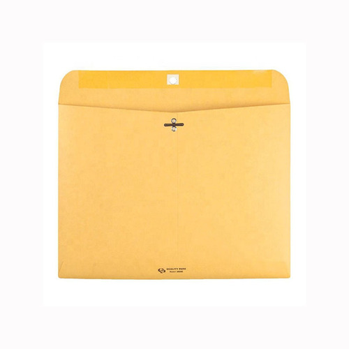 A4 Paper Ring Binder Envelope File Bag Export Amazon Hot Selling Golden Cowhide Paper Iron Clip Envelope Bag 