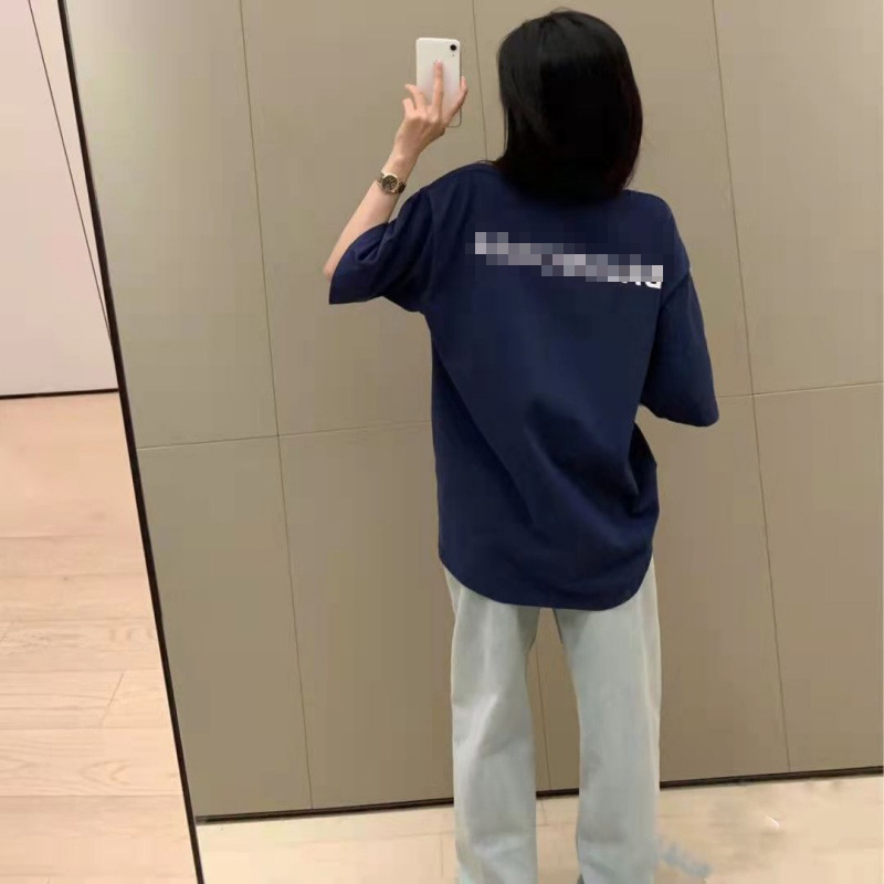 パリの新しいプリントレターファッション半袖男性と女性のためのルーズでスリムな小麦の穂Tシャツファミリーロゴ半袖|undefined