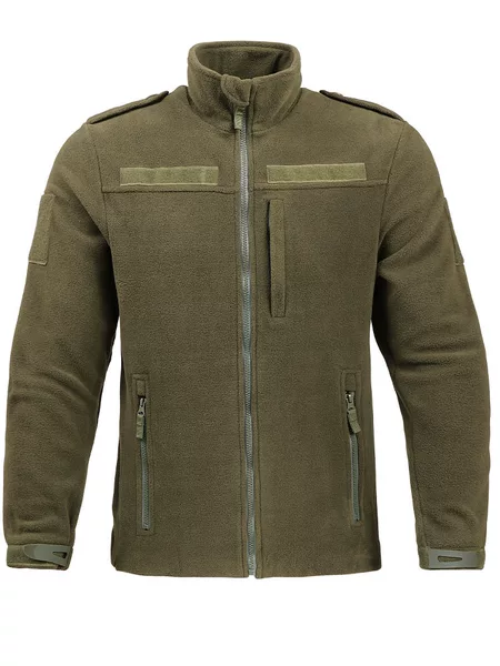 Cross-Border Outdoor Sports Tactical Polar Fleece Jacket Autumn and Winter Men's Stand-Up Collar Fleece Jacket Thickened Warm Mountaineering Jacket