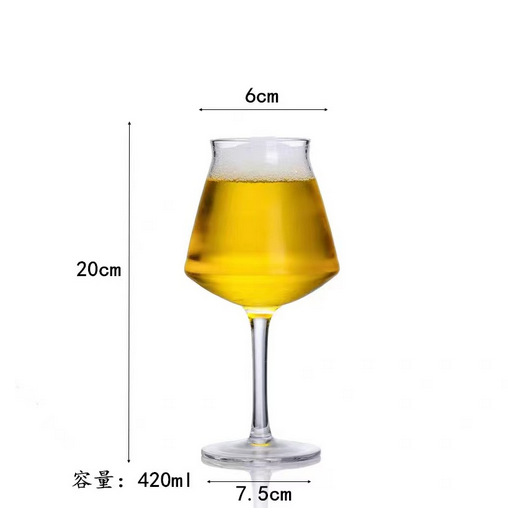 Cristal de vidrio de cerveza copa de trigo Copa Tulipán cerveza elaborada copa de vino Copa fresca