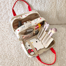 可爱猫咪分区收纳包旅行便携化妆品收纳袋可挂行李箱大容量化妆包