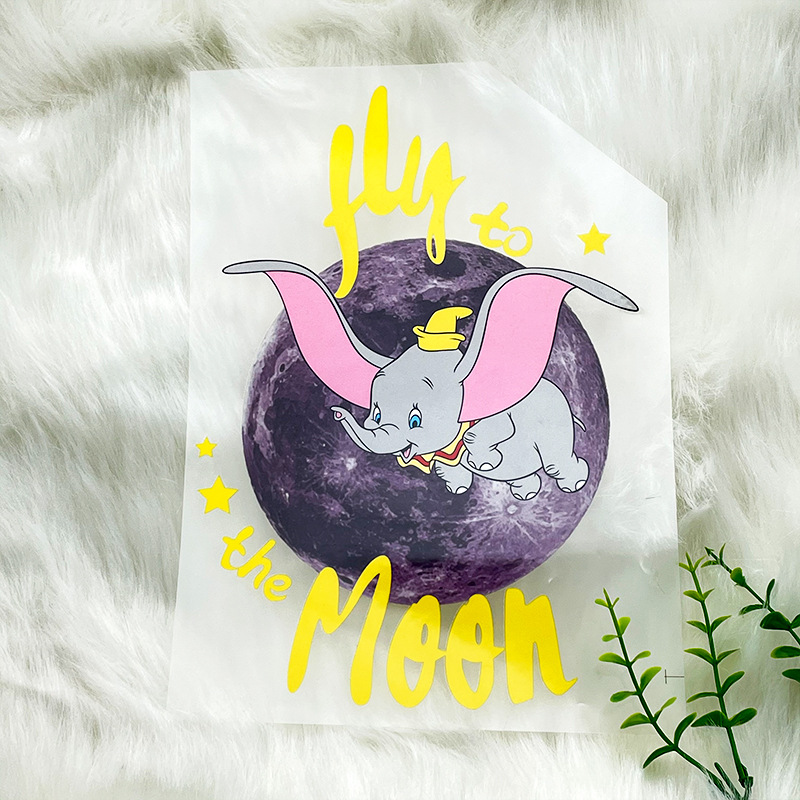 小飞象热转印T恤烫画图案DIY布贴装饰现货厂家定做批发|ms