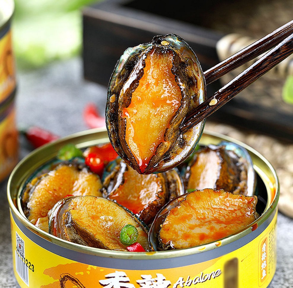 Internet-famous spicy mini seafood abalone canned goods, 100g per can—ERP-delivered, direct-from-manufacturer, first-hand supply.