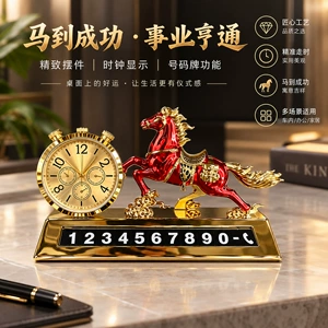 2026 new car ornaments, alloy horse figurine for good luck, car perfume holder, car decoration, horse figurine for prosperity