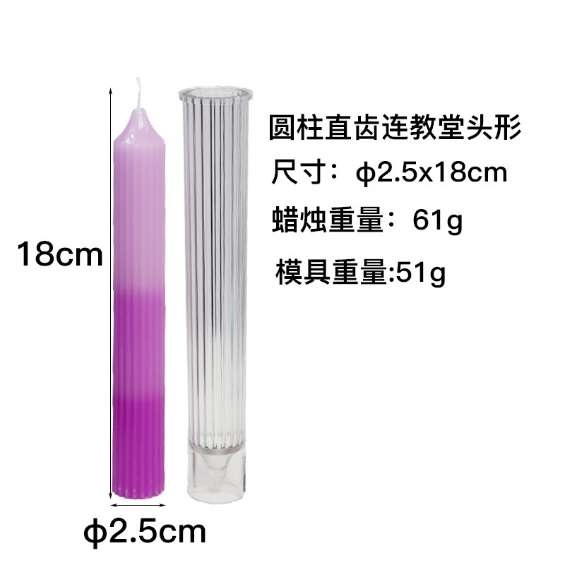 Xiongwei rack de una sola pieza Iglesia superior de alta suavidad fácil de desmoldeo multi-tamaño hecho a mano DIY molde de vela de plástico