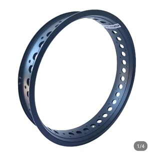4.0 Large Hole Aluminum Rim Bicycle Electric Bicycle Black Rim Snowmobile Fat Tire 12g Double Layer 36 Hole Aluminum Rim