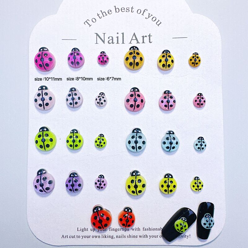 Cross-Border Mixed-Color Ladybug Nail Art Decorations, Insect Resin DIY Wearable Nails, Phone Case Accessories Cross-Border Mixed-Color Ladybug Nail Art Decorations, Insect Resin DIY Wearable Nails, Phone Case Accessories