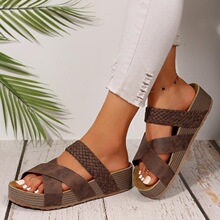 H 15108 Cross Strap Flat Sandals ��֯���� �羳ŷ������ѷ