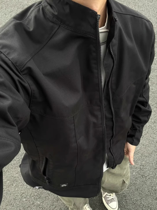 春秋美式战术机能户外冲锋衣夹克外套男防水立领痞帅工装上衣百搭|undefined