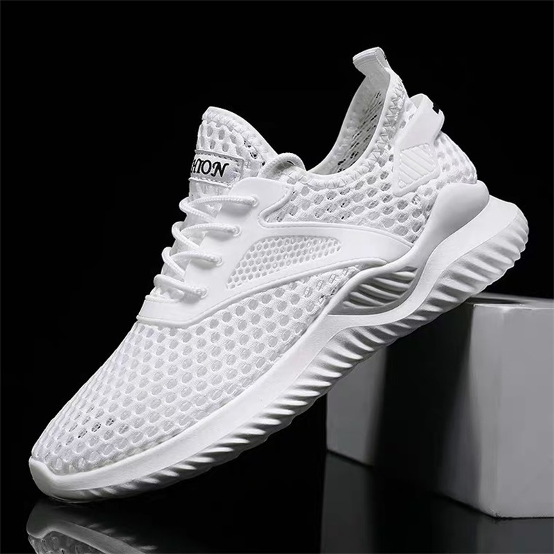 Men's Shoes Mesh Breathable Hollow Summer Comfortable Soft-Soled Sports Shoes Cross-Border Fashion Versatile Lightweight Casual Shoes Wholesale