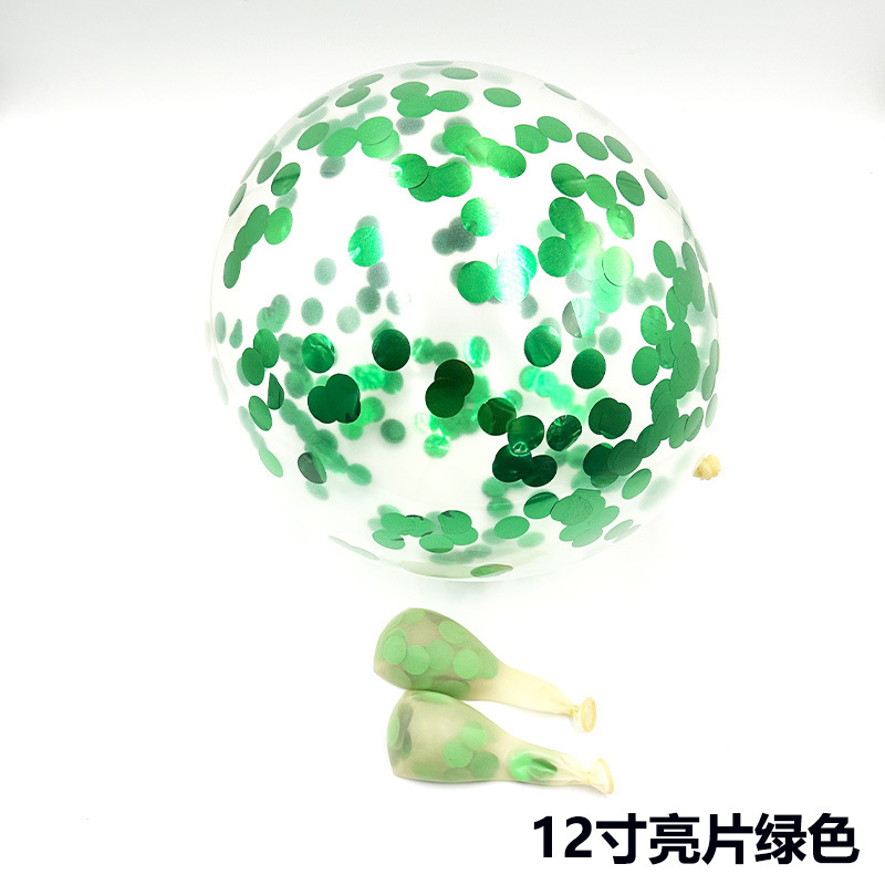 12 pulgadas globo de sequilla decoración de látex transparente globo de papel de decoración de boda fiesta de cumpleaños al por mayor