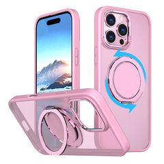 適用iPhone15Promax手機殼360旋轉支點殼magsafe磁吸蘋果13防摔