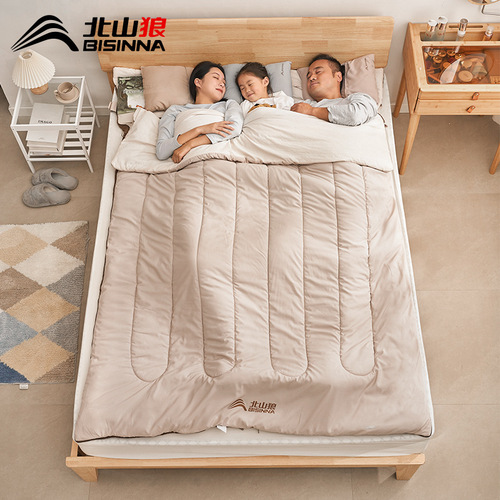 Beishanlang Double Sleeping Bag Adult Outdoor Adults Thickened Coldproof Winter Camping Warm Tent Camping Portable