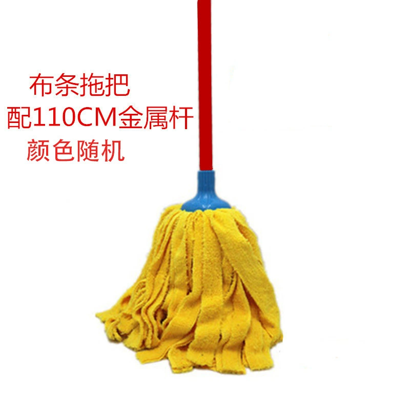 Швабра из полосовой пряжи, покрытая хлопком, бытовая Влажная и сухая круглая головка, впитывающая чистый белый хлопок, швабра оптом