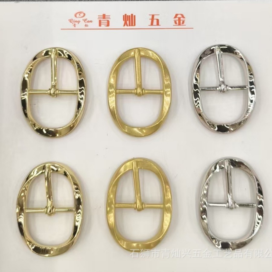 Qingcan hardware nuevo patrón de torsión Oval hebillas japonesas, zapatos, sombreros, relojes, ropa, cinturones, bolsos, tostadas y zapatos boken