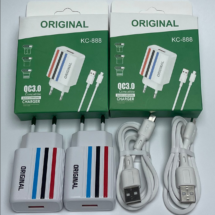 European standard mobile phone charger with colorful strips, portable European standard set, Android cable, type-C cable, C569 model, wholesale European standard mobile phone charger with colorful strips, portable European standard set, Android cable, type-C cable, C569 model, wholesale