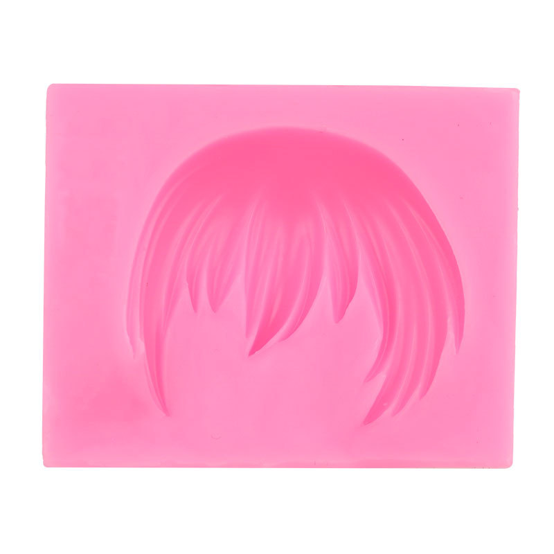 Ultra-ligero de arcilla pelo de silicona molde peinado muñeca modelado decoración fondant dibujos animados Bangs fondant molde de cerámica suave