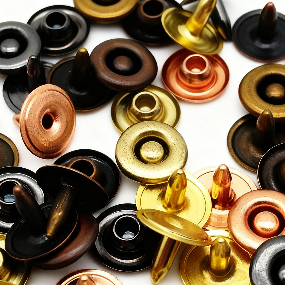 东莞厂家直供65#铜草帽钉铆钉撞钉口袋钉金属铜钉牛仔裤箱包纽扣