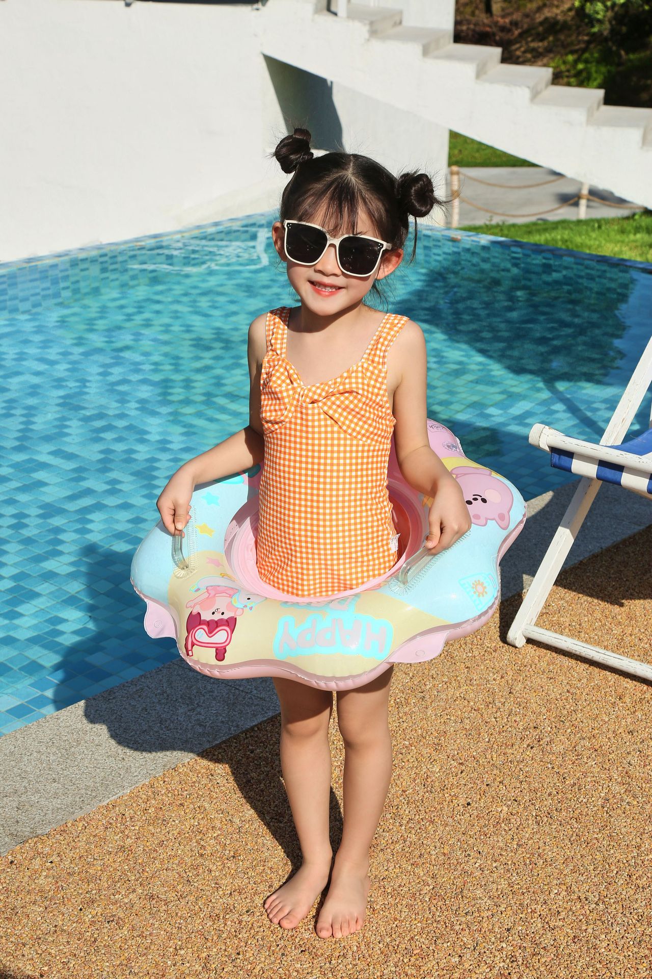 Cute Beach Heart Shape Bow Knot PVC Swim Ring Swimming Accessories 1 Piece display picture 14
