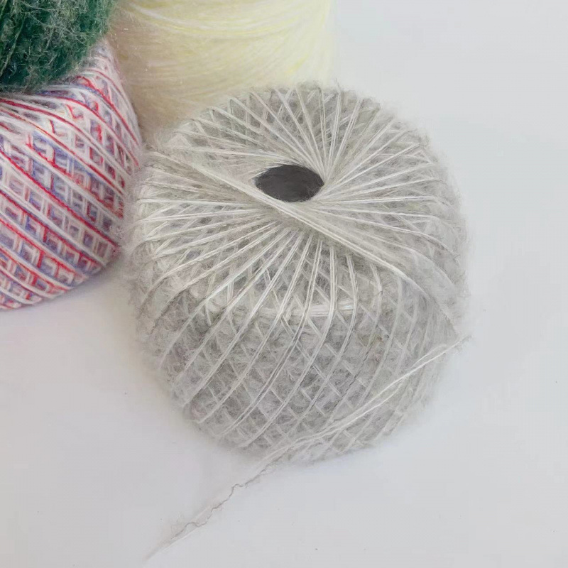 모헤어 3가닥 오프화이트