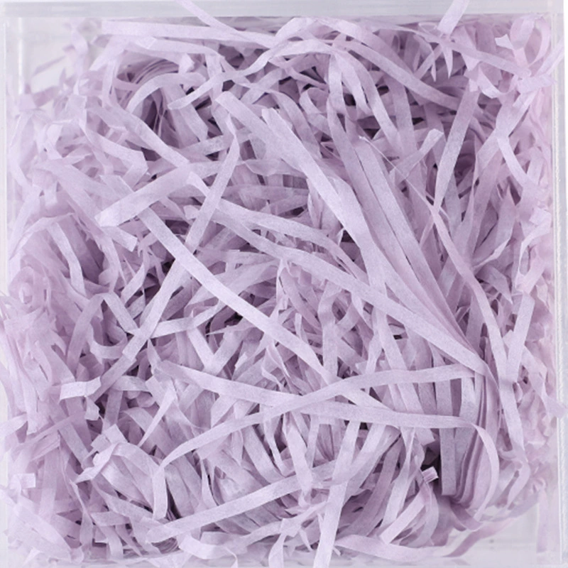 Фабричная продажа коробка подарочная из хлопка бумажной крошки (crushed paper silk) и травяной стебель из шелковой ткани, пасхальная-fold заполнение бумажными волокнами 20 грамм