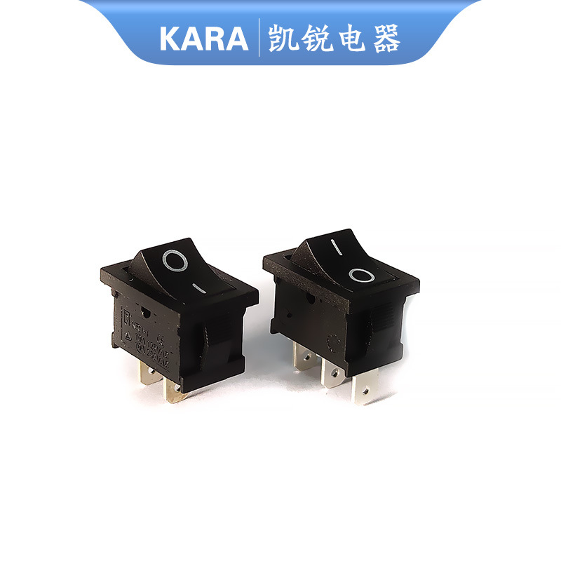 工厂批发船型开关 6A 迷你型风扇电源开关粗脚KR1-1翘板开关船形