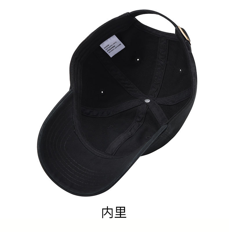 Combed Cotton Baseball Cap Solid Color Water Washed Hat Simple Trendy Duck Bill Cap Outdoor Popular Versatile Soft Top Sun Visor Hat