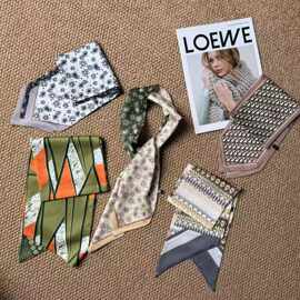 2026-1霖霖福利#早春夏长条仿真丝丝巾百搭系脖束发