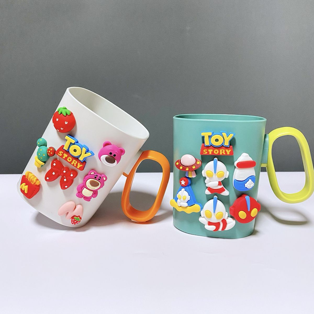 Taza de enjuague bucal taza de cepillo de dientes para niños creativo Red roja taza de cepillo de dientes pareja taza de lavado resistente a la caída niños y niñas estudiante hogar lindo