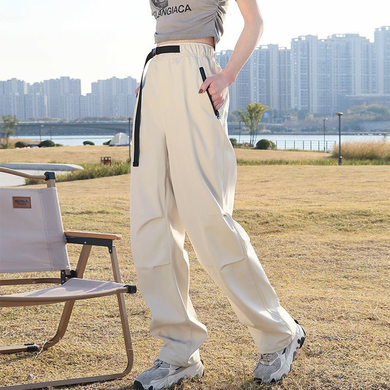 2025 otoño y invierno nuevos pantalones paracaidistas de herramientas al aire libre frescos a prueba de rociadores de agua más vello grueso pareja pantalones casuales versátiles