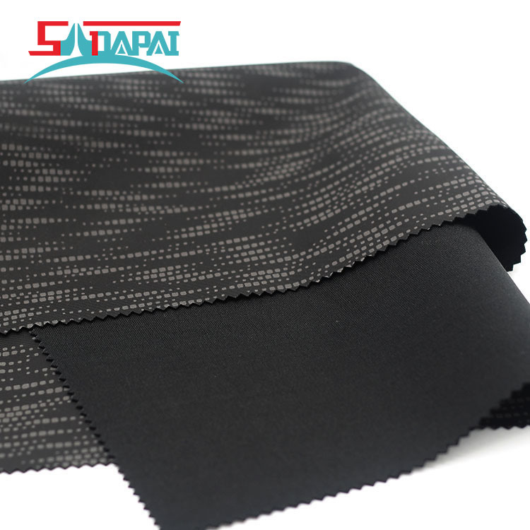 厂家直销272斜纹反光贴针织弹力布TPU防水膜 运动护具面料
