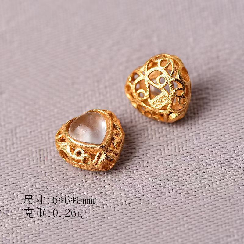 S925 Silver Gold Plated Bracelet Shuimo Jade String Ornament DIY Handmade Bead Partition Semi-finished Beaded Diy Ornaments Handmade Matching