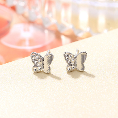 925 silver needle Korean sweet temperament ins earrings women's exquisite small earrings personalized earrings cute earrings jewelry