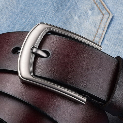 Factory direct sales men's pin buckle belt genuine leather bare cowhide belt men's one piece drop shipping factory wholesale drop shipping