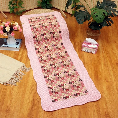 Floor Mat, Door Mat, Fabric — Avtomobil döşəmə paspasları - little-girl-and-house-with-pink-edge-bedside-mat-or-car-mat-for-rear-seat-50x135cm