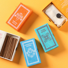 尼泊尔礼盒装植物手工线香短香30根stupa香薰室内香佛香大方盒香