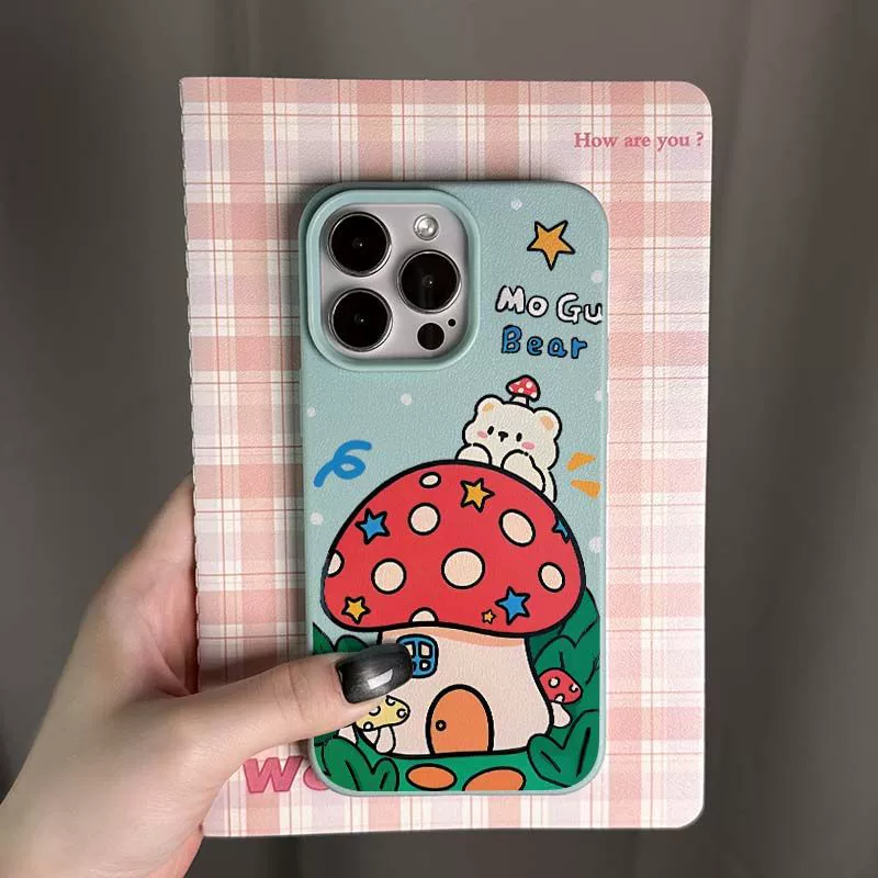 Apple, домик-гриб, чехол для телефона, iPhone 16, милый iPhone 16 Pro, iPhone, 13, 15