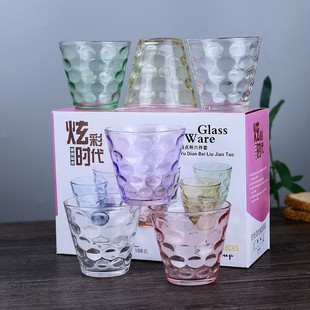 Color Heat Resistant Transparent Glass Household Set Raindrop Cup Tea Cup Beer Juice Cup Water Cup Activity Gift