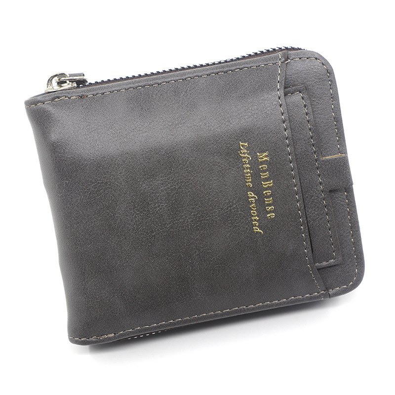 MenBense billetera para hombres dibujo de tarjeta corta posición multi-tarjeta de gran capacidad Monedero con cremallera para hombres cartera directa de fábrica suministro