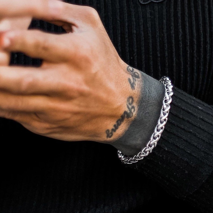 Bracelets Classification 1 Piece Quantity Fashion Geometric Titanium Steel Metal Men's Bracelets Men's Chain Bracelets