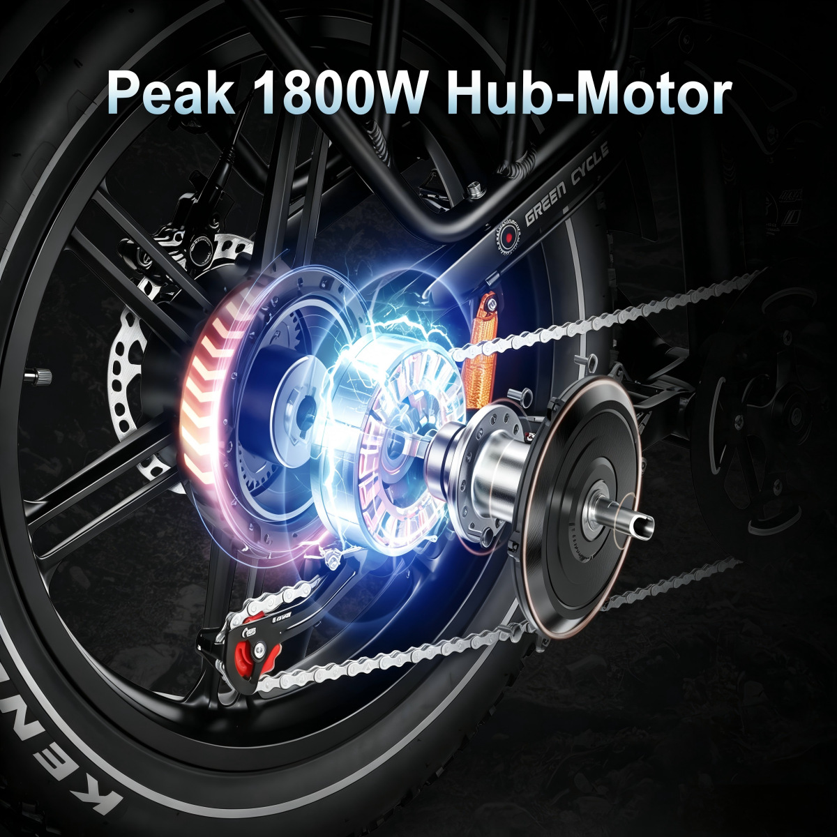 In stock at the US warehouse 20inch Full suspension fat tire folding electric bicycle cross-border dropshipping peak power 1800W