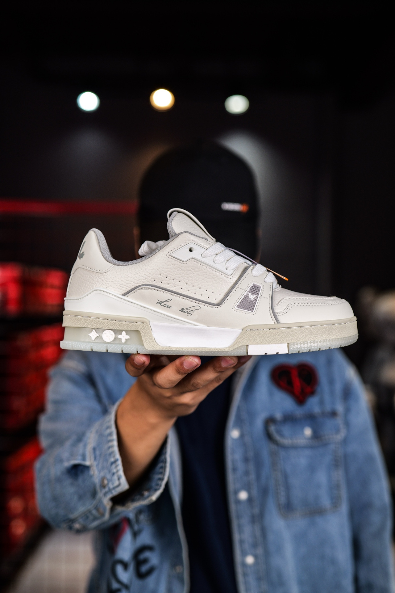 Caja de cajones casa de burro entrenador impresión de moda de suela gruesa elevación de zapatos deportivos pareja universal para hombres y mujeres skate