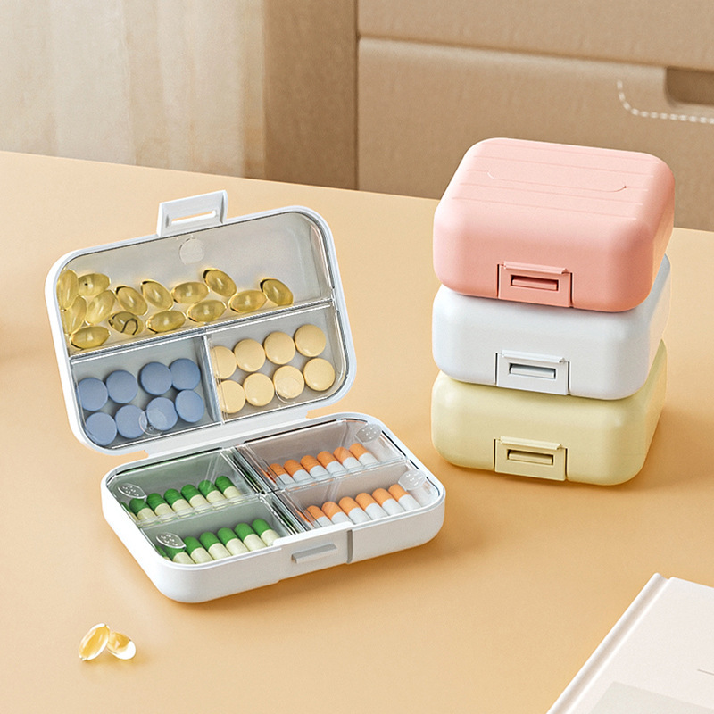 Caja de medicamentos portátiles de viaje, caja de píldoras portátiles de siete días a la semana, caja de medicamentos sellada, caja de medicamentos image 4