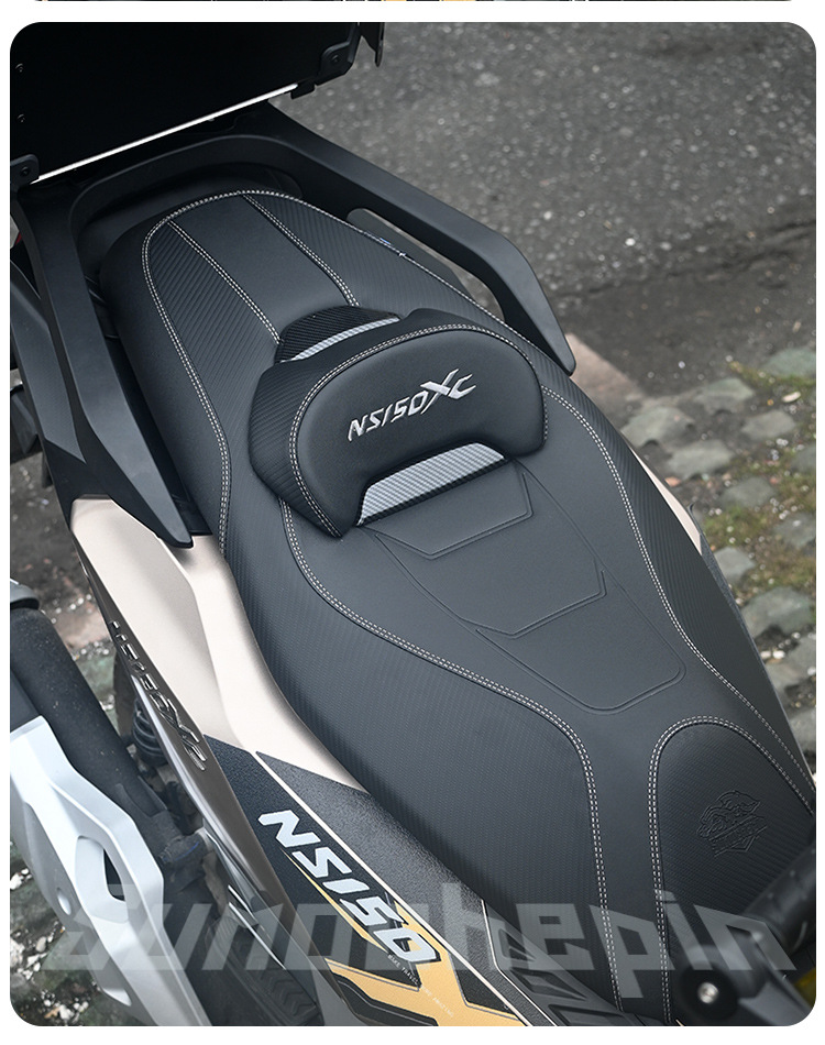 Suitable for Honda NS150XC modified motorcycle leather seat assembly, lowers the height and adds a backrest, breathable and comfortable