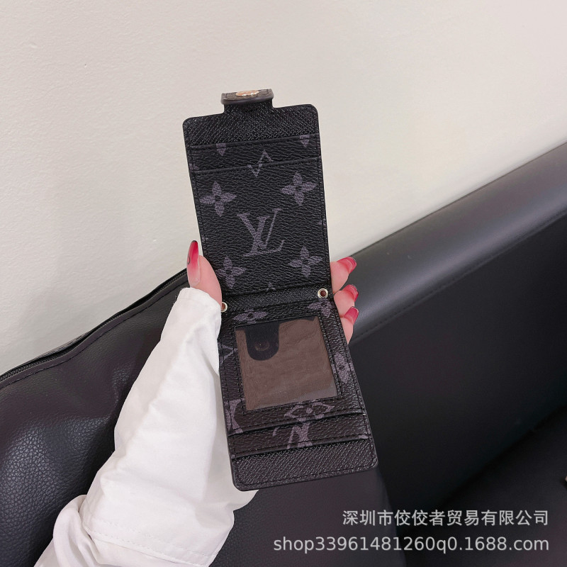 新款潮牌老花现货直销印花上下翻扣卡包银行卡包多卡位证件包logo|undefined