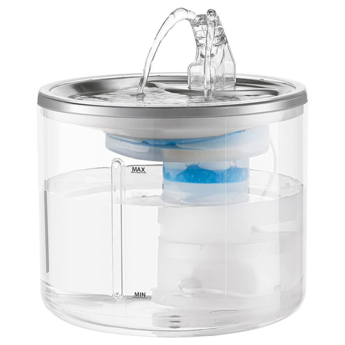 Stainless steel cat water dispenser automatic filtration constant temperature pet water dispenser smart cat and dog pet supplies factory