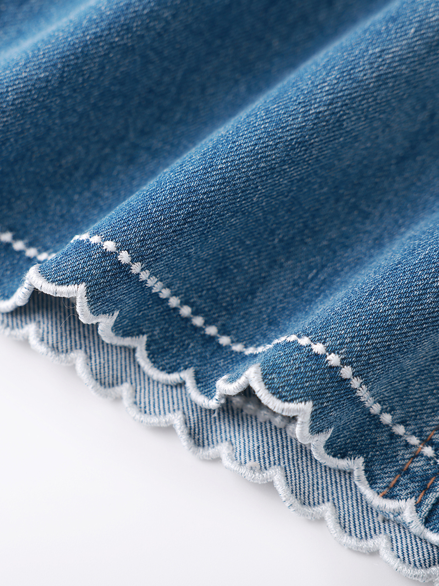 Quần jean nữ ống loe cạp cao co giãn bốn chiều vải cotton siêu mẫu — xanh lam
