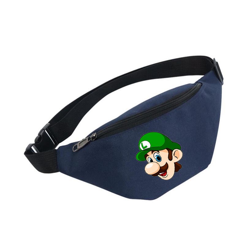 Juego Mario Super Mary bolso de la cintura de los hombres y las mujeres deportes Satchel bolso del teléfono móvil multifuncional bolso de la cintura de dibujos animados monedero